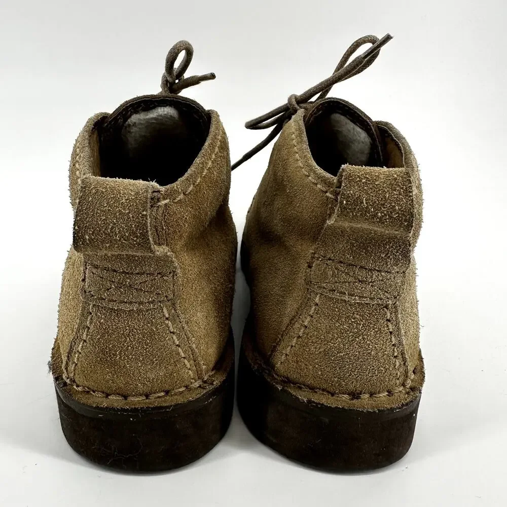 Mozo Lace Up Ankle Boot Platform Non Slip Outdoor Casual Suede Leather Brown 7.5